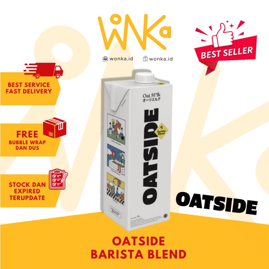 

Oatside Barista Blend Milk 1 liter - Susu Oat Gandum 1 L - Susu Barista Blend Cafe Oatside Oatmilk - Susu Oat Gandum Lactose & Dairy Free