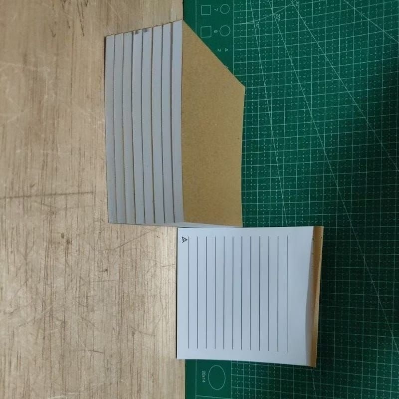

Block Note / Nota Garis bahan HVS 75 isi 50 lembar ukuran 1/6 folio ( 10,5 x 10,5 cm )