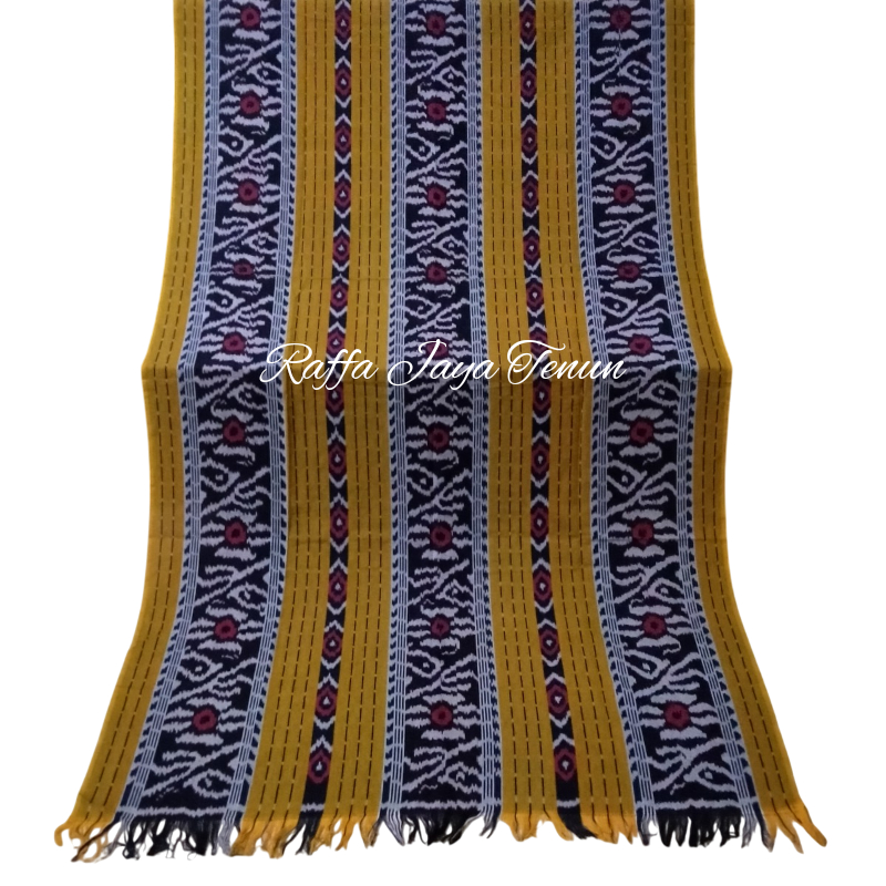 Kain Tenun Blanket Etnik Tenun Troso Jepara Warna Kombinasi Kuning
