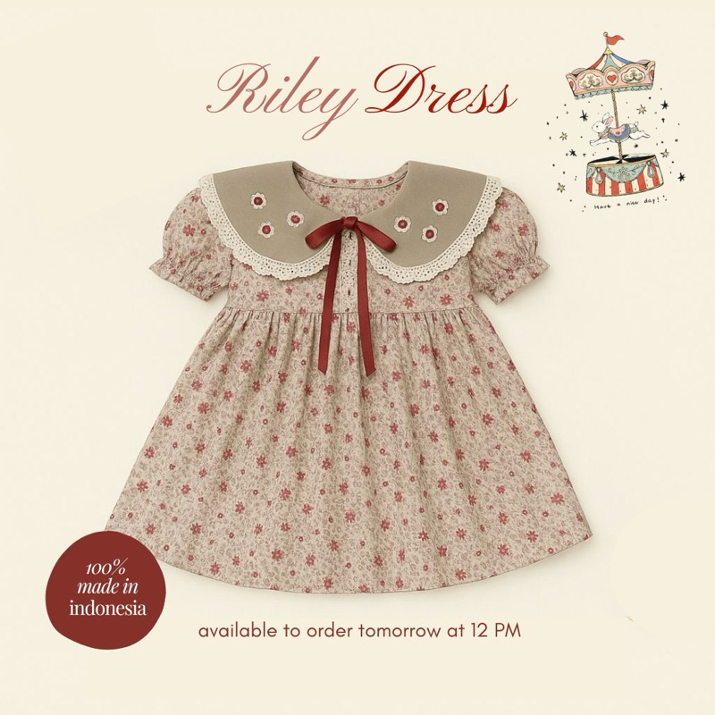 BABYCHAN - Riley Dress bayi perempuan baju bayi perempuan rok bayi perempuan rok anak perempuan