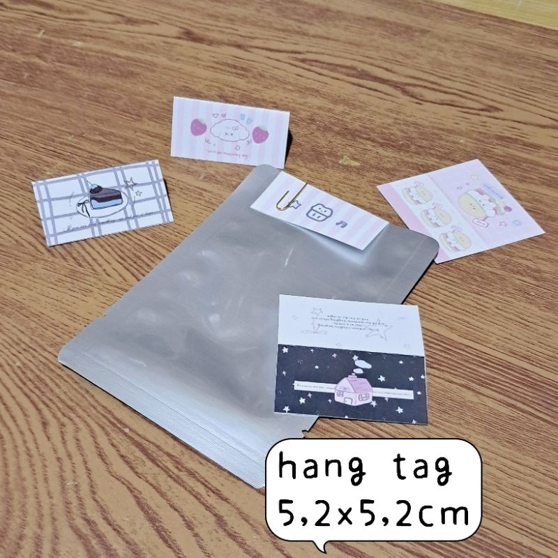 

10pcs Hang Tag Card Header Aksesoris Kemasan 5,2x5,1cm