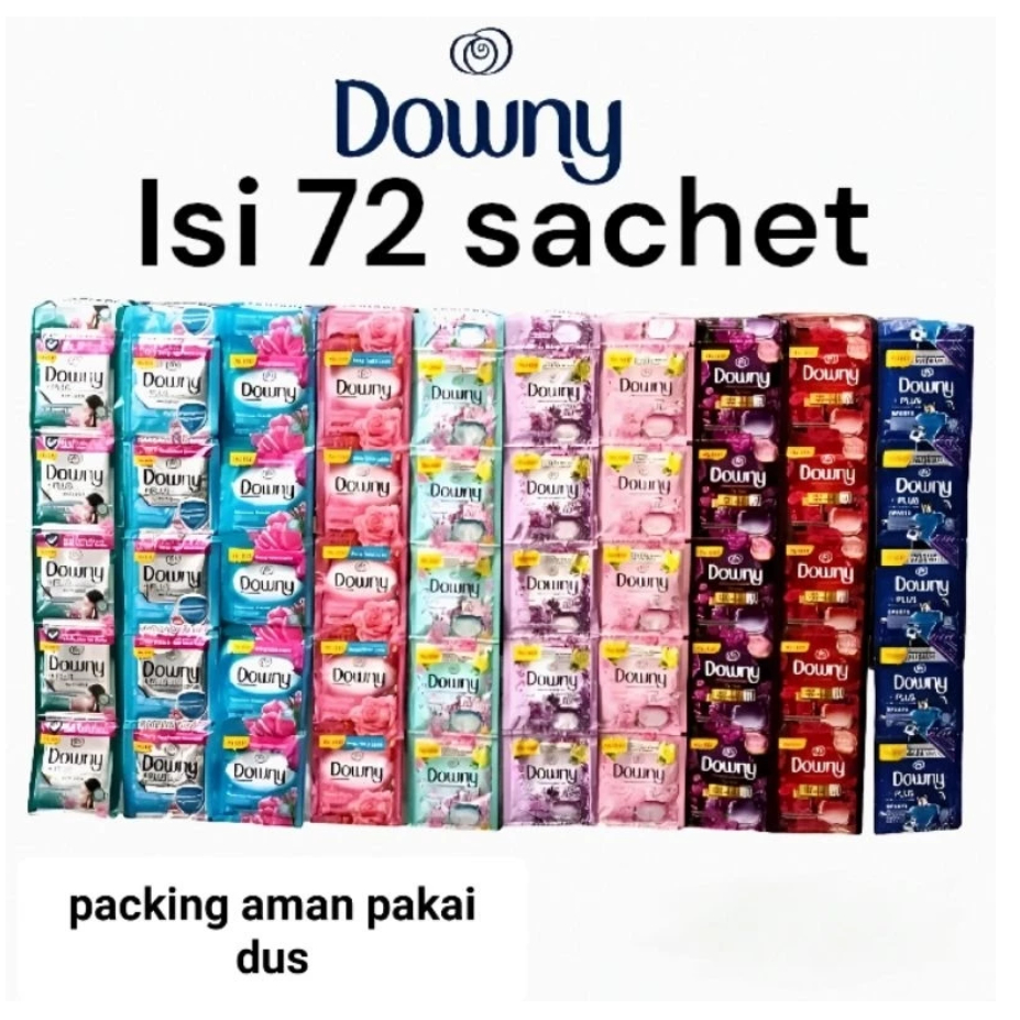 Paket Hemat 72 Sachet 6 Renceng Downy Rp.500 Packing Dus Dijamin Aman