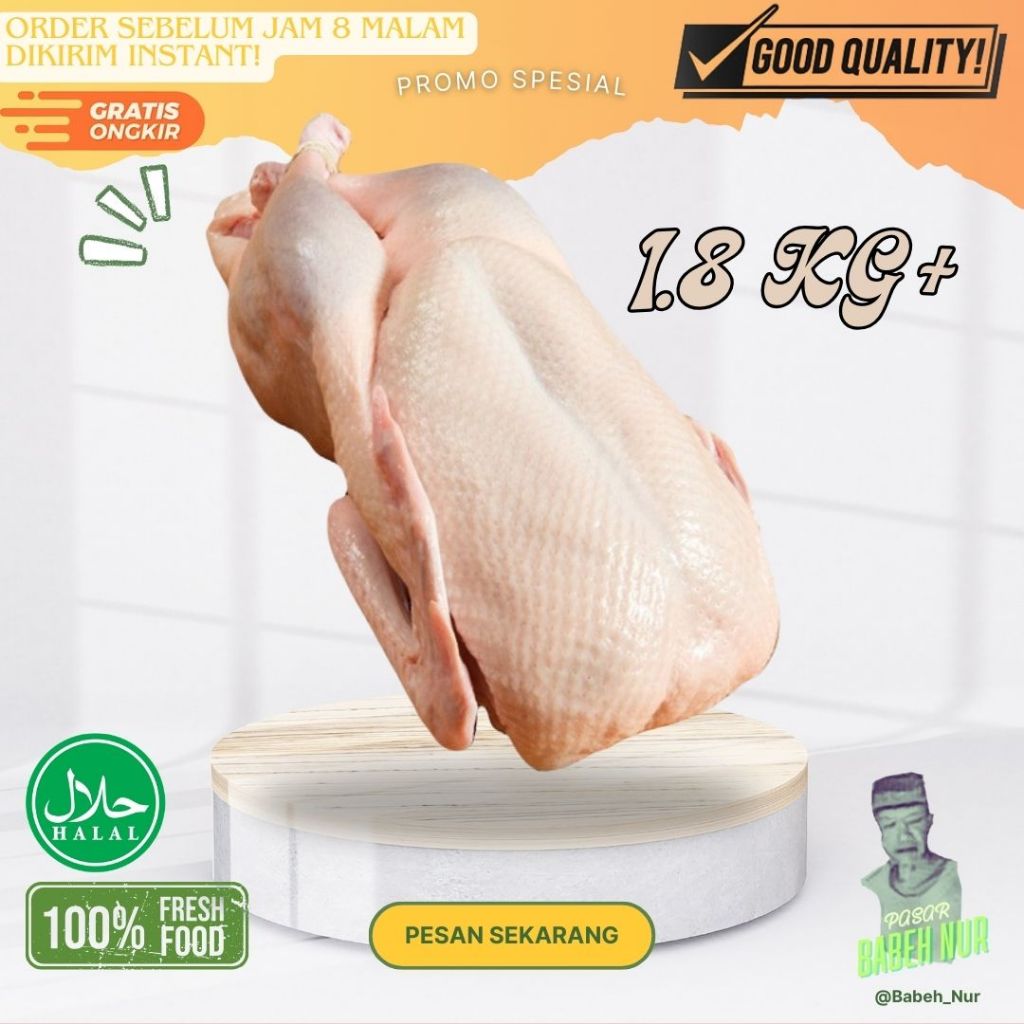 

PROMO BEBEK PEKING / HIBRIDA BB 1,8 KG + Murah Request Potongan BB Besar - Kecil BUKAN FROZEN