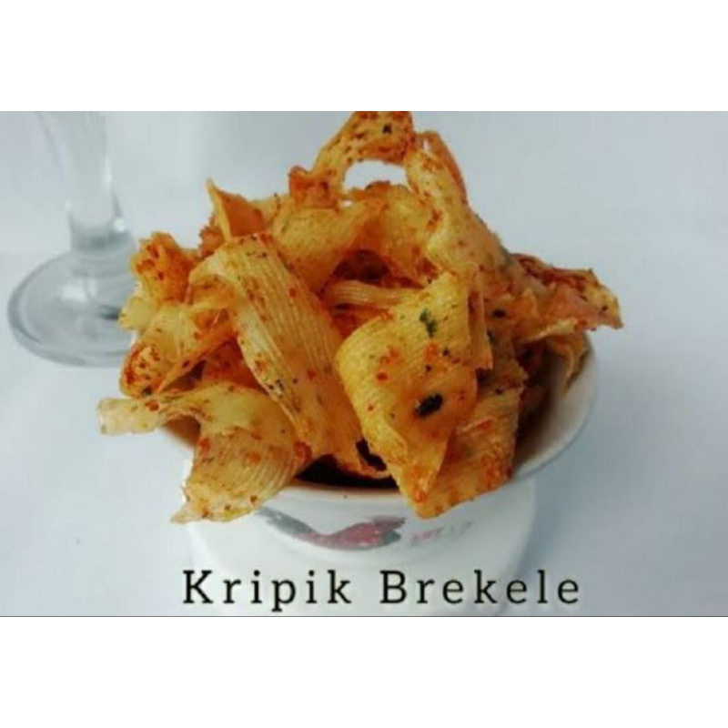 

keripik brekele kripik singkong pedas daun jeruk