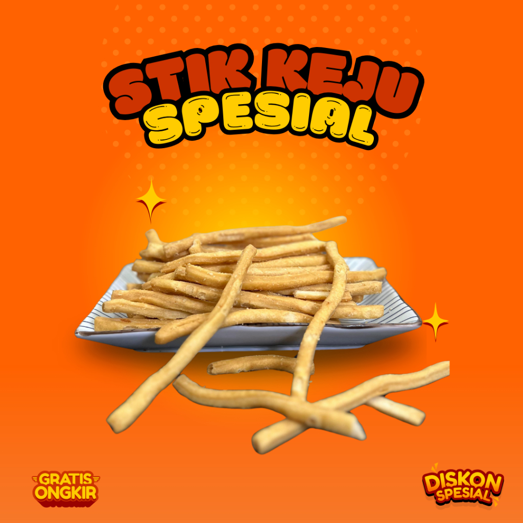 

Stik Keju Renyah Gurih - Cemilan Lezat Kekinian 250gram