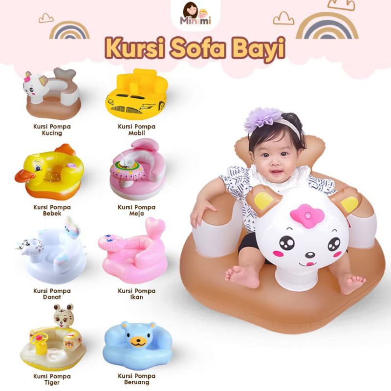 [moon baby] Sofa balon bayi sofa tiup kursi angin kursi makan bayi sofa bebek