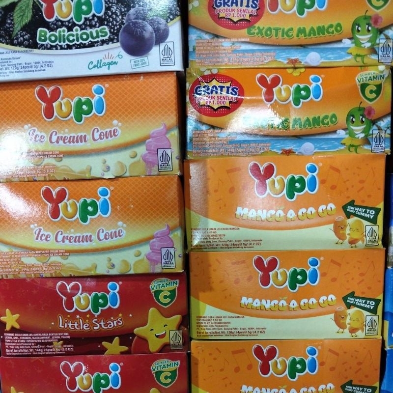 

Permen Yupi box berbagai varian rasa isi 24 pcs