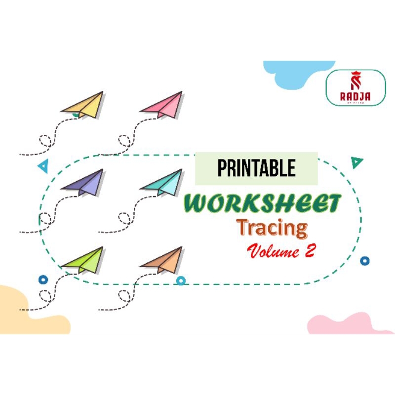Printable Tracing worksheet untuk TK | soft file lembar kerja anak TK Menarik garis | menghubungkan 