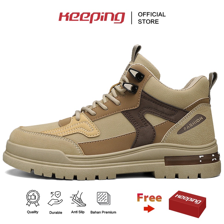 55TREND TERBARU Keeping Sepatu Pria Outdoor Sepatu Sneakers Jungle Vintage Boots Sepatu Cowok Hiking