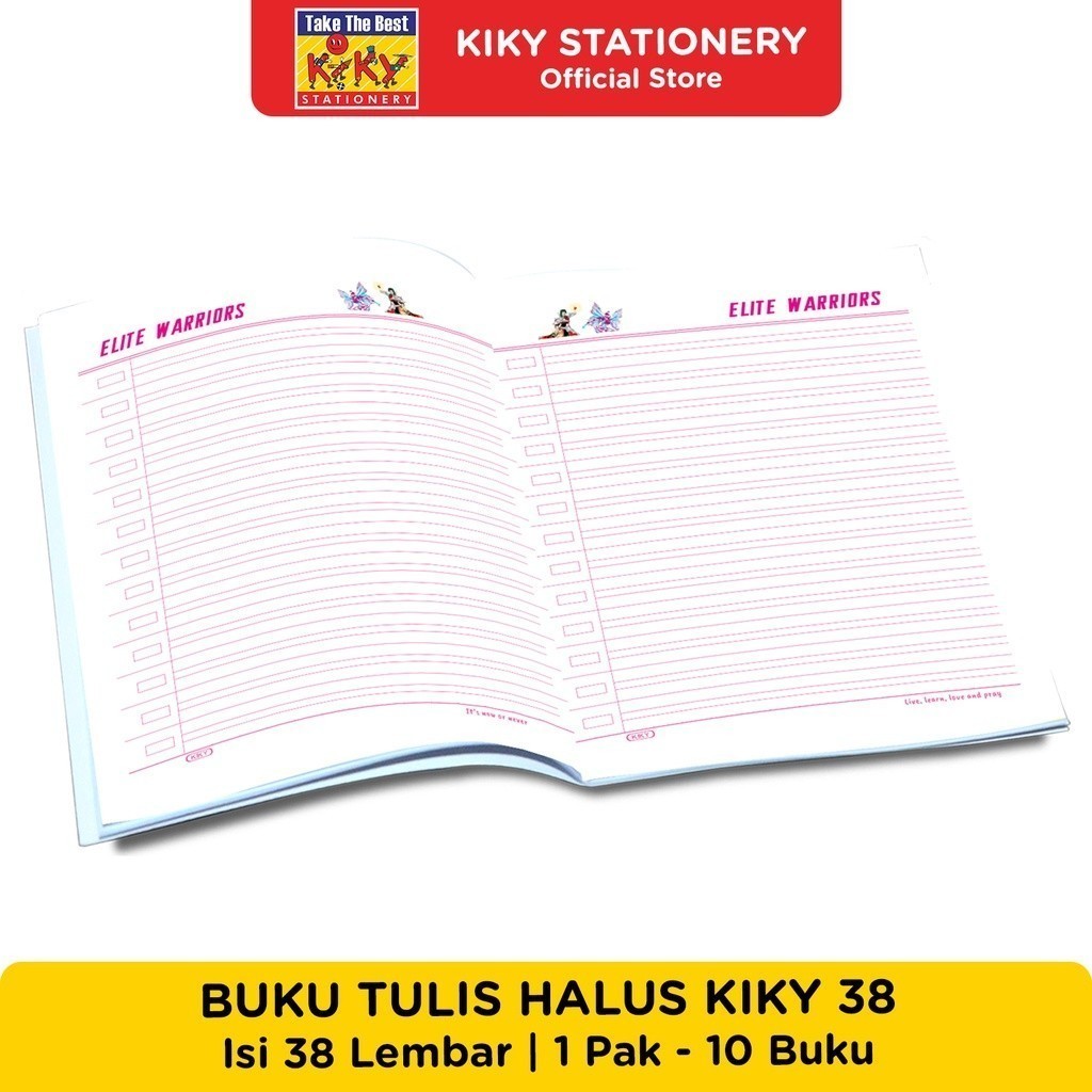 

Buku Tulis Halus Kiky SIDU / Buku Tulis Garis 3 / Buku Tulis Merangkai / Buku Belajar Tulis rangkai