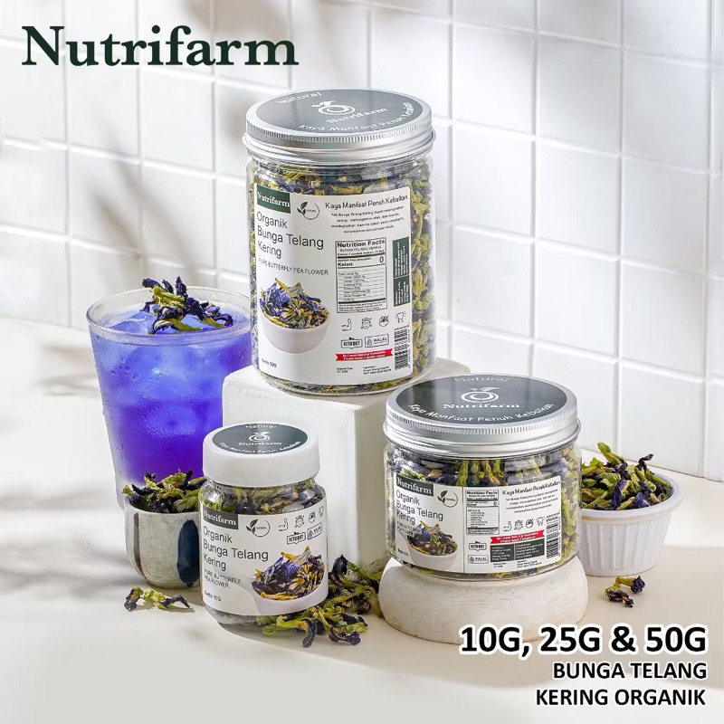 

Nutrifarm Bunga Telang 50 gram ORIGINAL / COD Balikpapan Teh bunga telang Premium / Teh Bunga telang high quality / Teh Kesehatan / Teh bunga Telang
