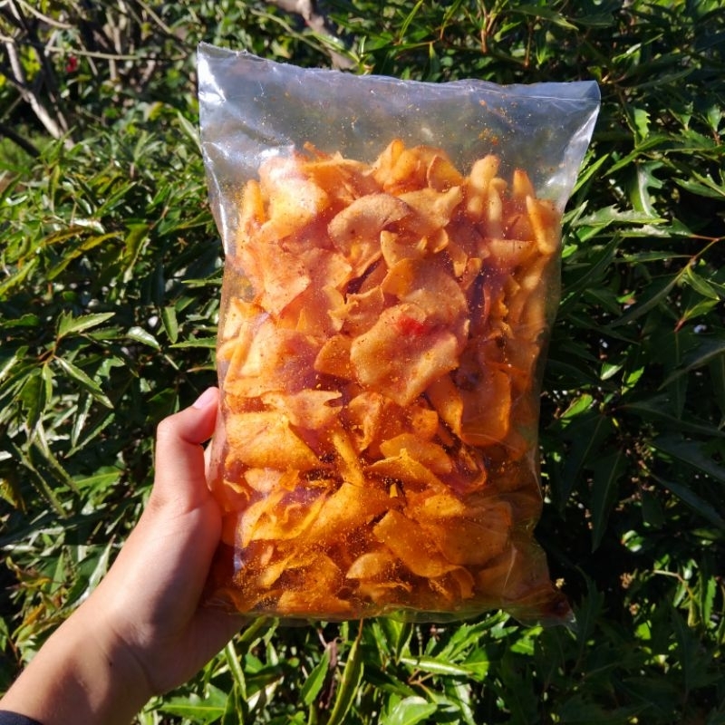 

KERIPIK SINGKONG PEDAS BALADO KRIYUK RENYAH - 250 GRAM KERIPIK SINGKONG PEDAS AMANAH SNACK