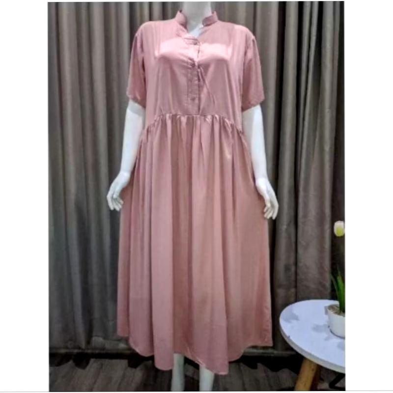 Dress santuy |Daster Panjang | Daster viral |Daster Berkerah shanghai Bahan Twill| Home Dress|Daster