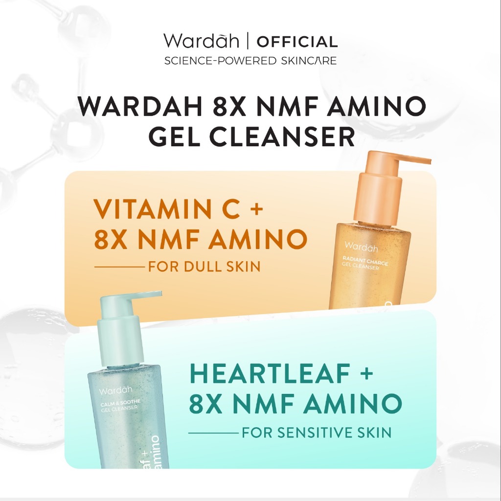 [TWINPACK] WARDAH NMF Amino Gel Cleanser Low PH 120 ml - Facial Wash Deep Hydration with 8X NMF Amin