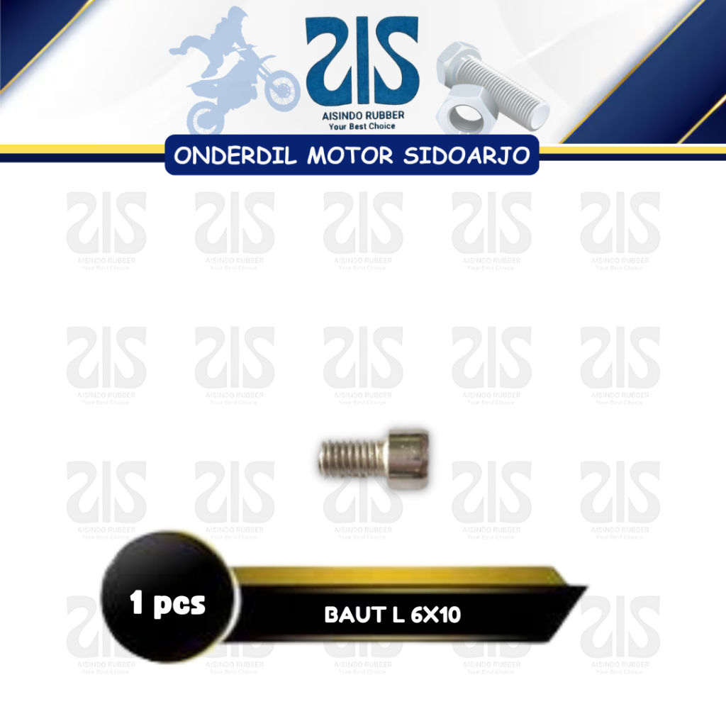 Baut "L" Nikel 6x10 baut ukuran m6x10