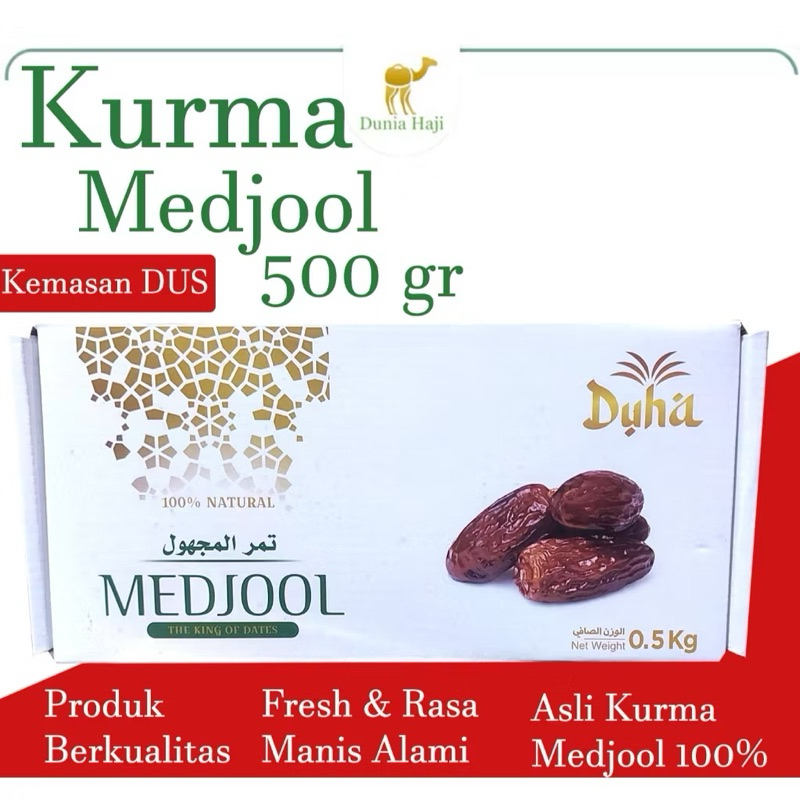 

Kurma Medjool Kemasan Dus Jumbo 500 gram Premium Besar Quality Dates Super Mejool Mejol