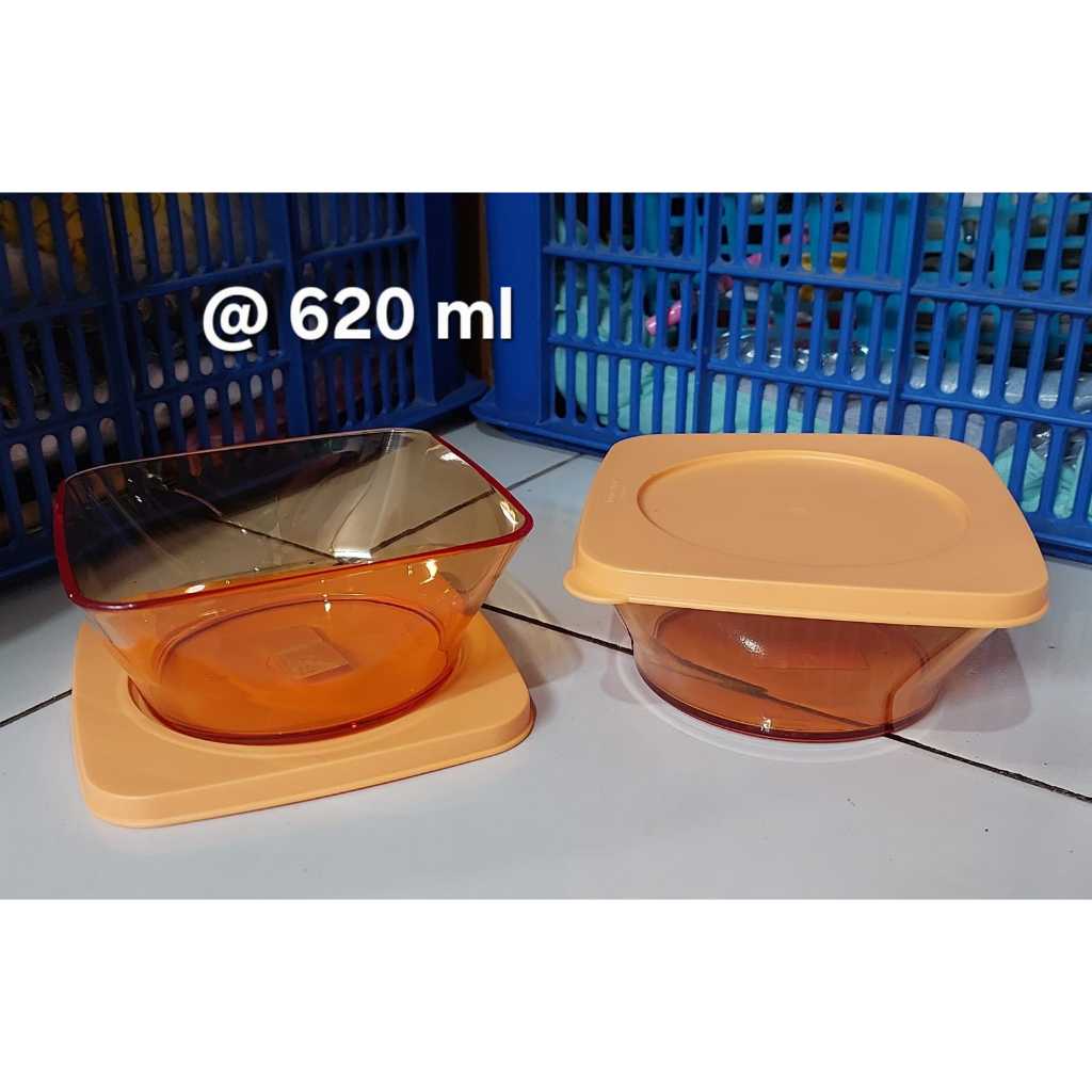 TUPPERWARE Mangkok Bening Clear Square Bowl (hrg per pc)