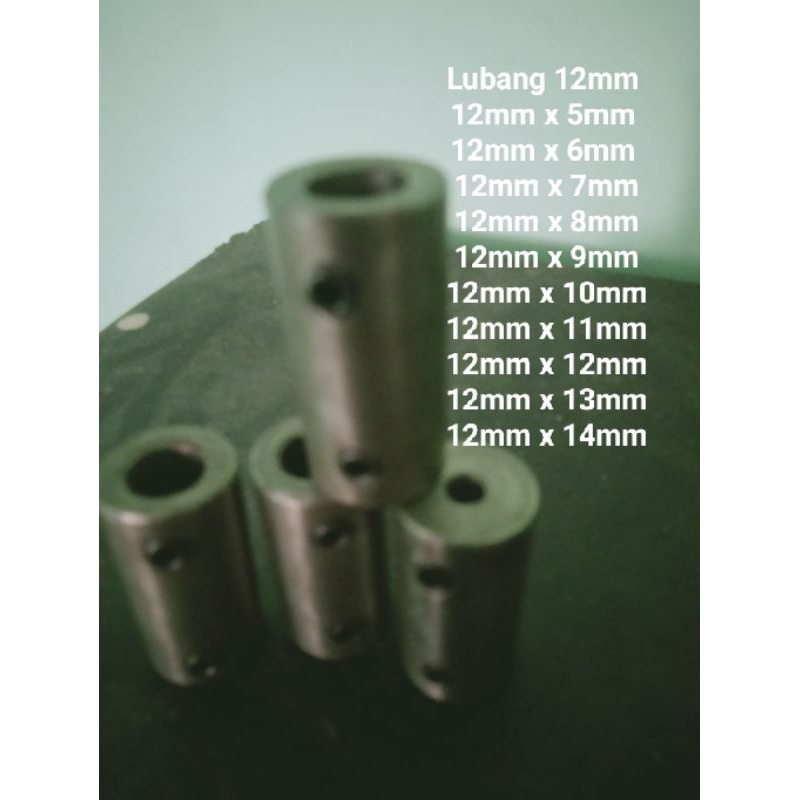 Sambungan sok motor penggerak as mesin dinamo lubang 12mm