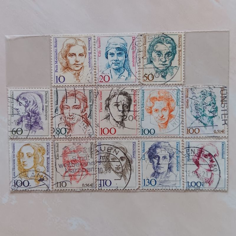 

(AB) Perangko Jerman 1986 - 2003 Women in German History Set 13pcs Used