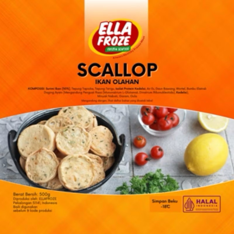ELLA FROZE SCALLOP | Scallop frozen food | Olahan ikan scallop