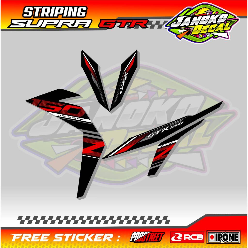 STRIPING VARIASI HONDA SUPRA GTR 150 / STICKER LIST VARIASI MOTOR SUPRA GTR 150