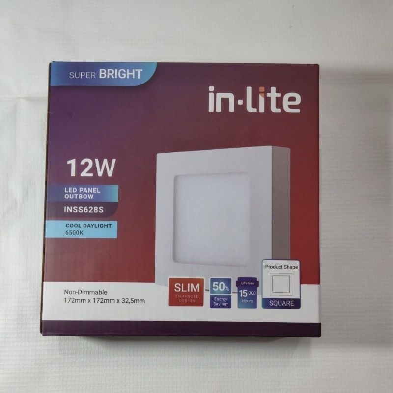Lampu PANEL DOWNLIGHT OUTBOW in-Lite 12 Watt kotak
