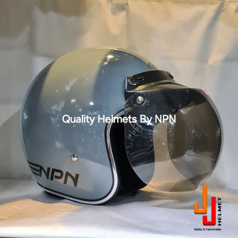 Helm NPN Bogo Solid / Polos (Lis Chrome)