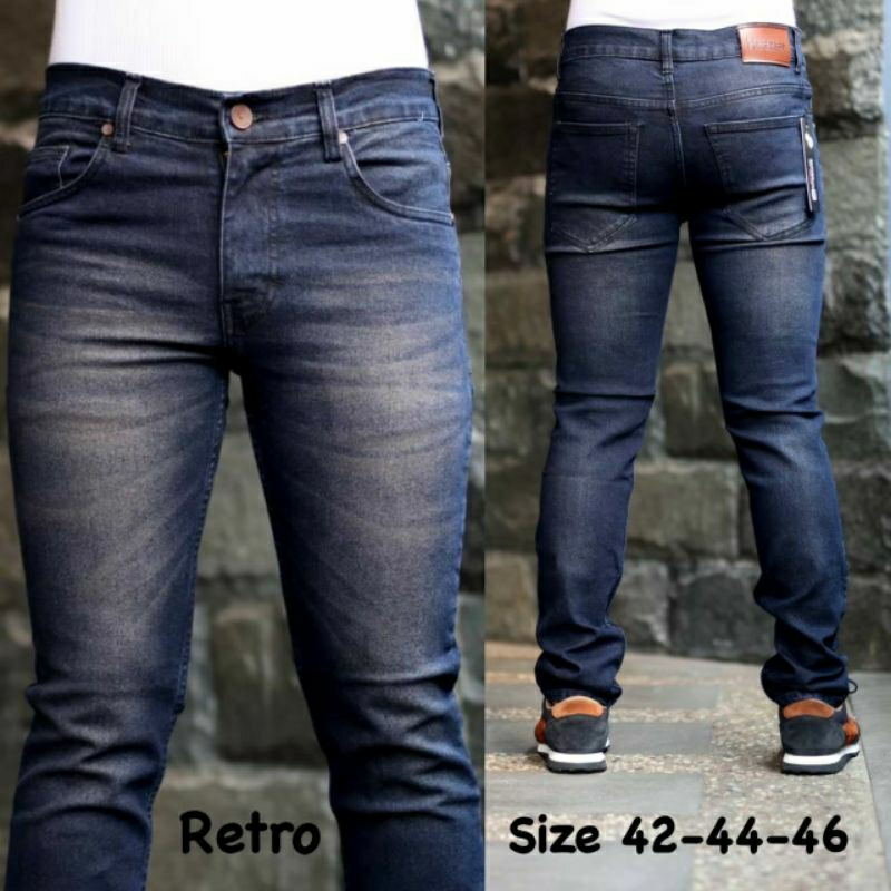 Celana jeans jumbo pria size 42 44 46