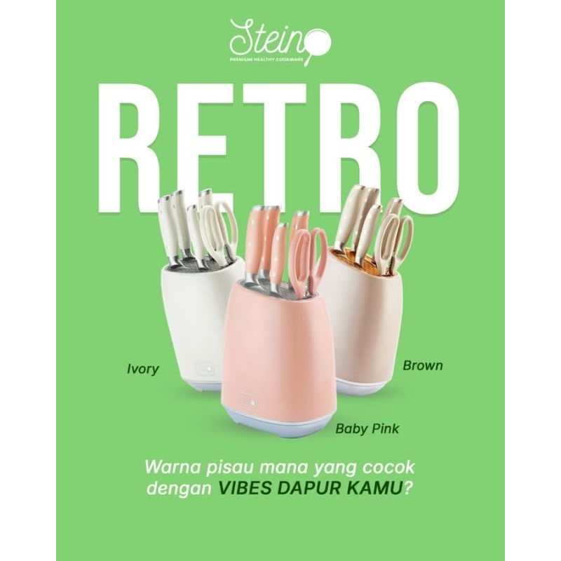 Stein Retro Stein pisau stenlees Stein pisau tajam Pisau stein anti karat