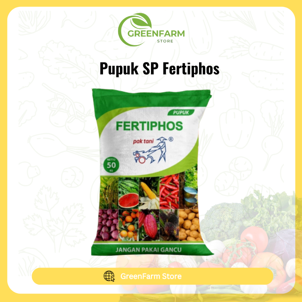 Pupuk SP Fertiphos Kemasan Repack 1kg TSP Fertiphos Hijau Repack 1KG