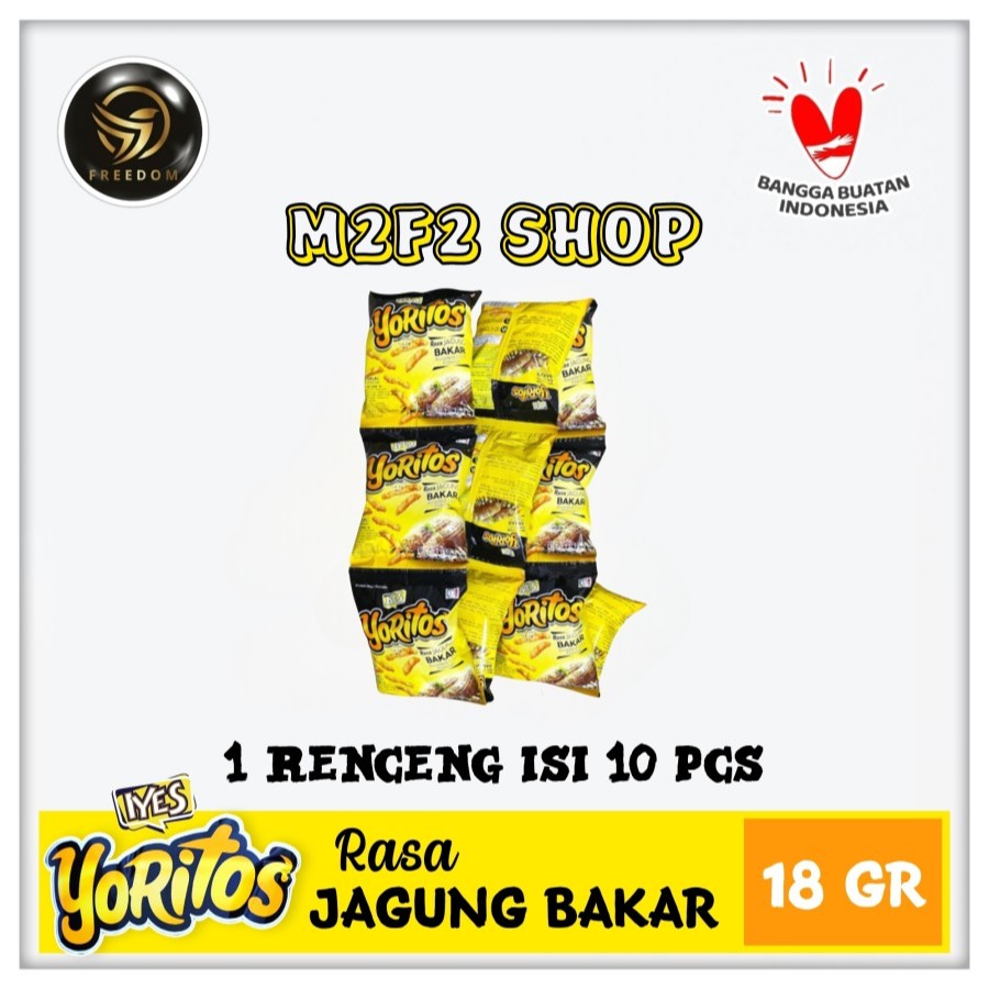 

Iyes Snack Yoritos Roasted Corn Flavour | Camilan Rasa Jagung Bakar Original Sachet - 18 gr (Kemasan 1 Renceng)