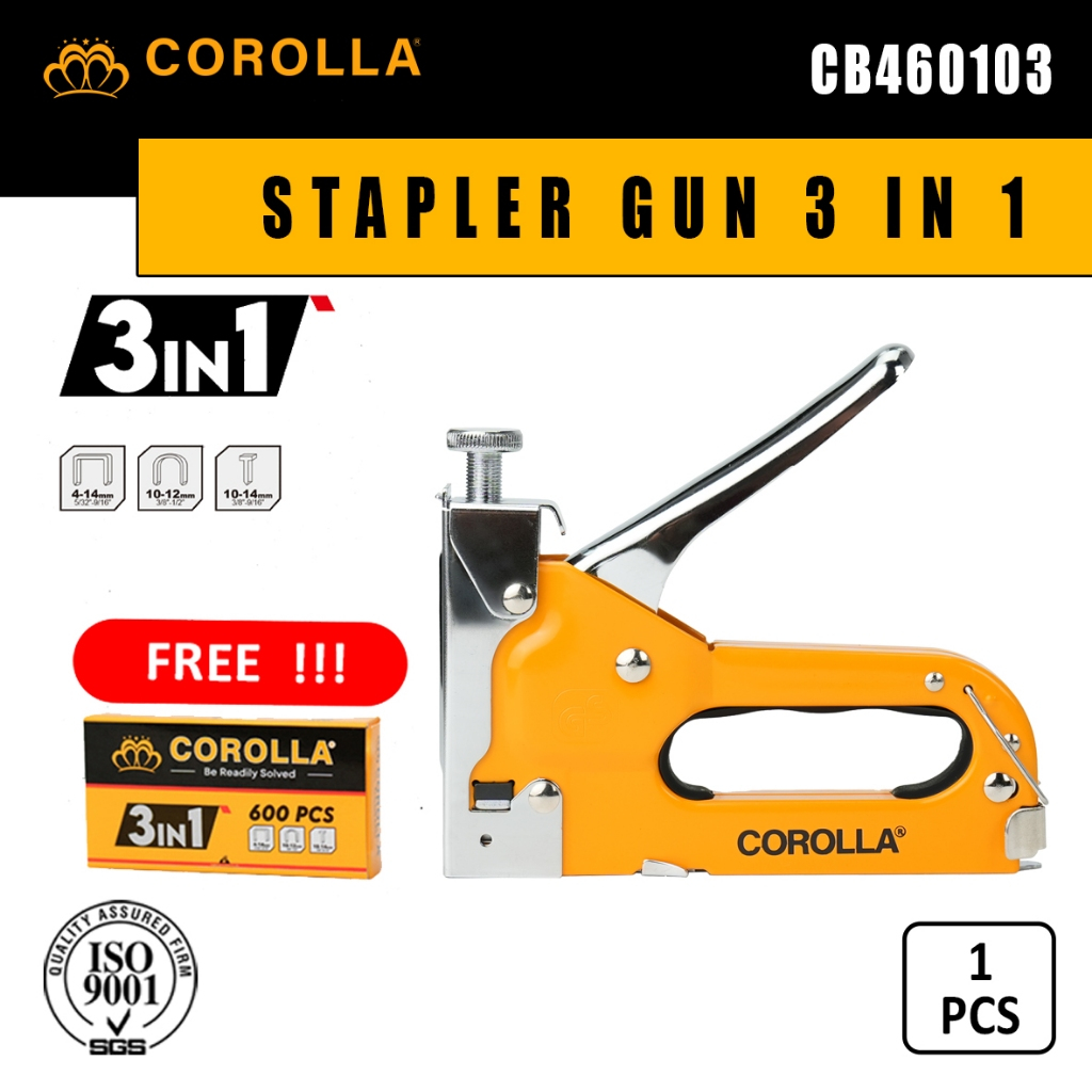 

Corolla CB460103 Staples Staple Gun 3 in 1 Way Heavy Duty Staples Tembak Hekter Jok