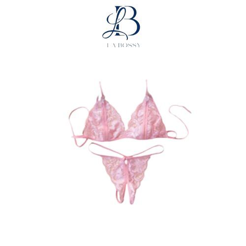 La Bossy Fashion Set Bra Lingerie & Celana Dalam Model Lace Transparant BS001