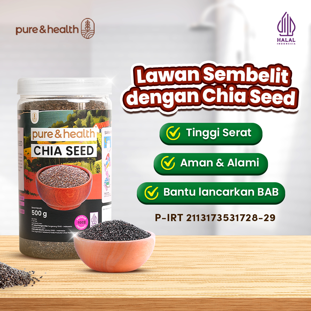 

EG Chia Seed 500 Gram SOLUSI SEMBELIT - Membantu Memperlancar BAB