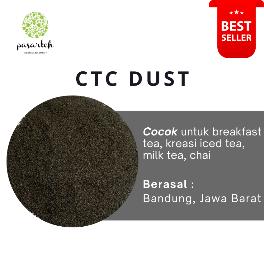 

[ Pasarteh ] Teh Hitam CTC Dust Black Tea I Teh Hitam I Black Tea I Teh Kiloan I Milk Tea I Es Teh