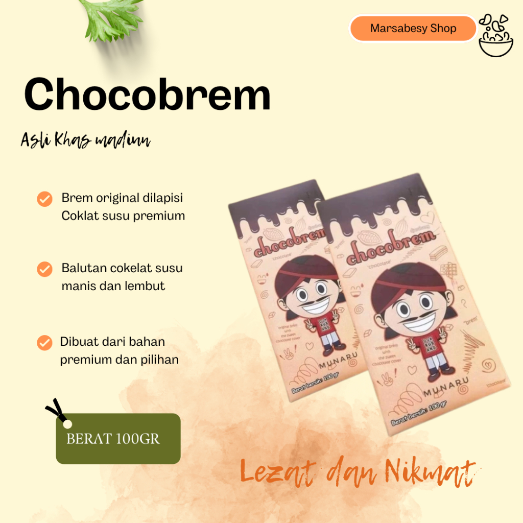 

NEW Coklat Brem Chocobrem Milk Chocolate 100gr MURAH BERKUALITAS