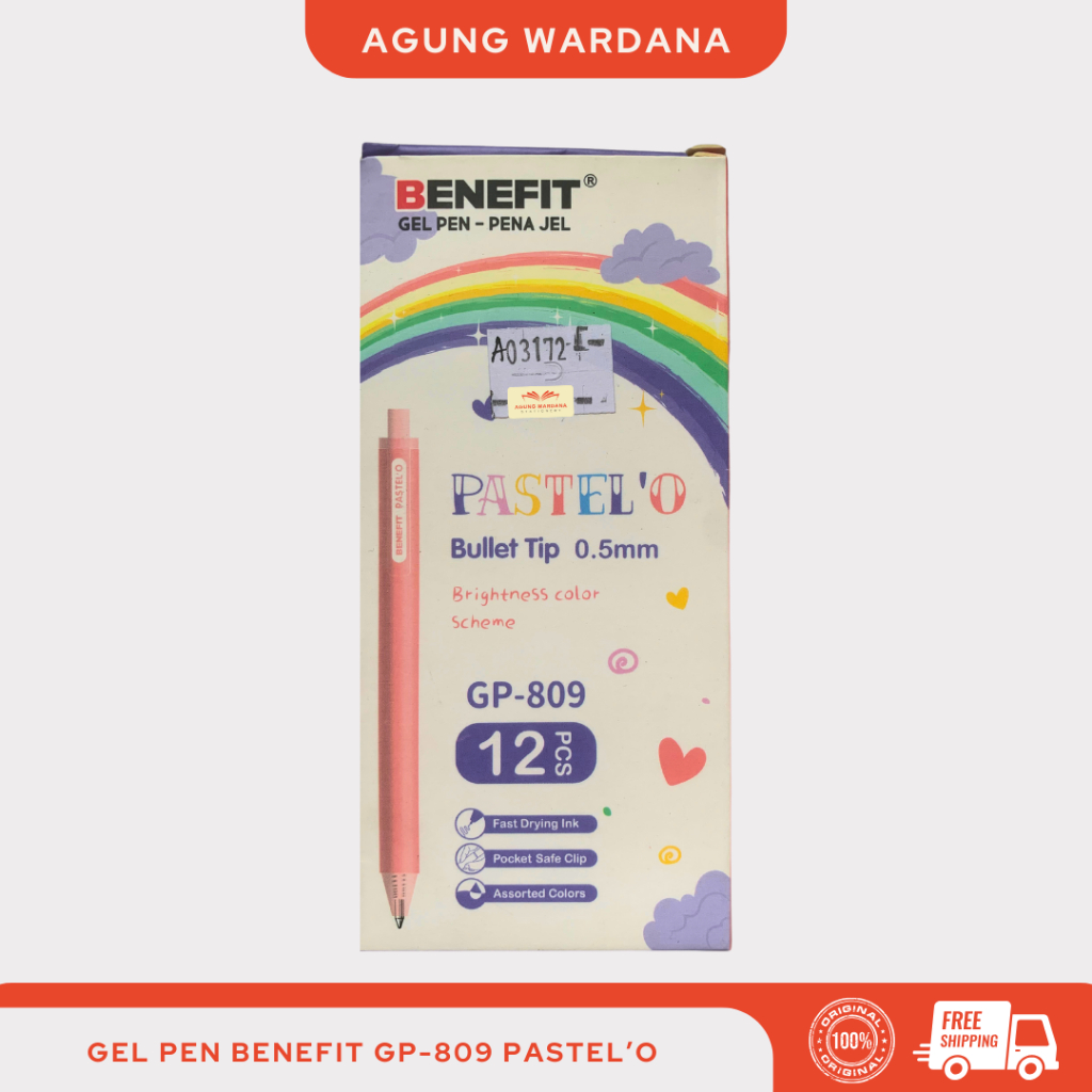 

GEL PEN BOLPOIN BENEFIT GP-809 PASTEL’O