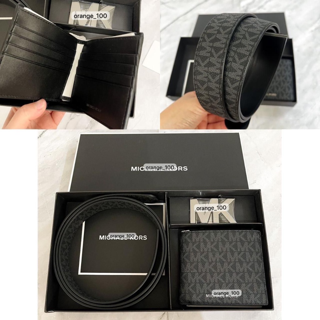 SABUK PRIA MK GIFT SET BELT WALLET ORIGINAL