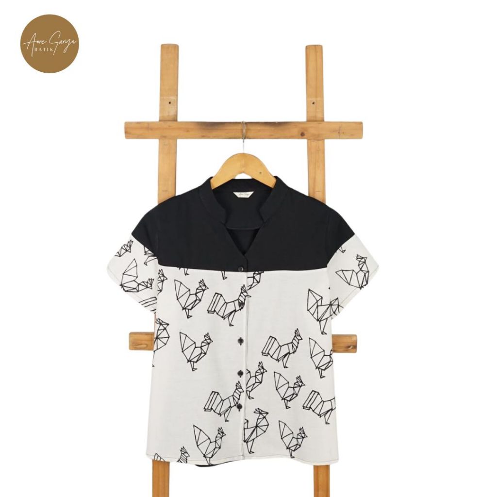 Women Batik Top  Annesurya2730425/Blus/Atasan/batik kombinasi Katun Polos