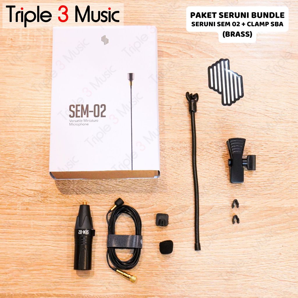 Mic saxophone wireless Seruni SEM 02 Bundle Saxophone clamp SBA01