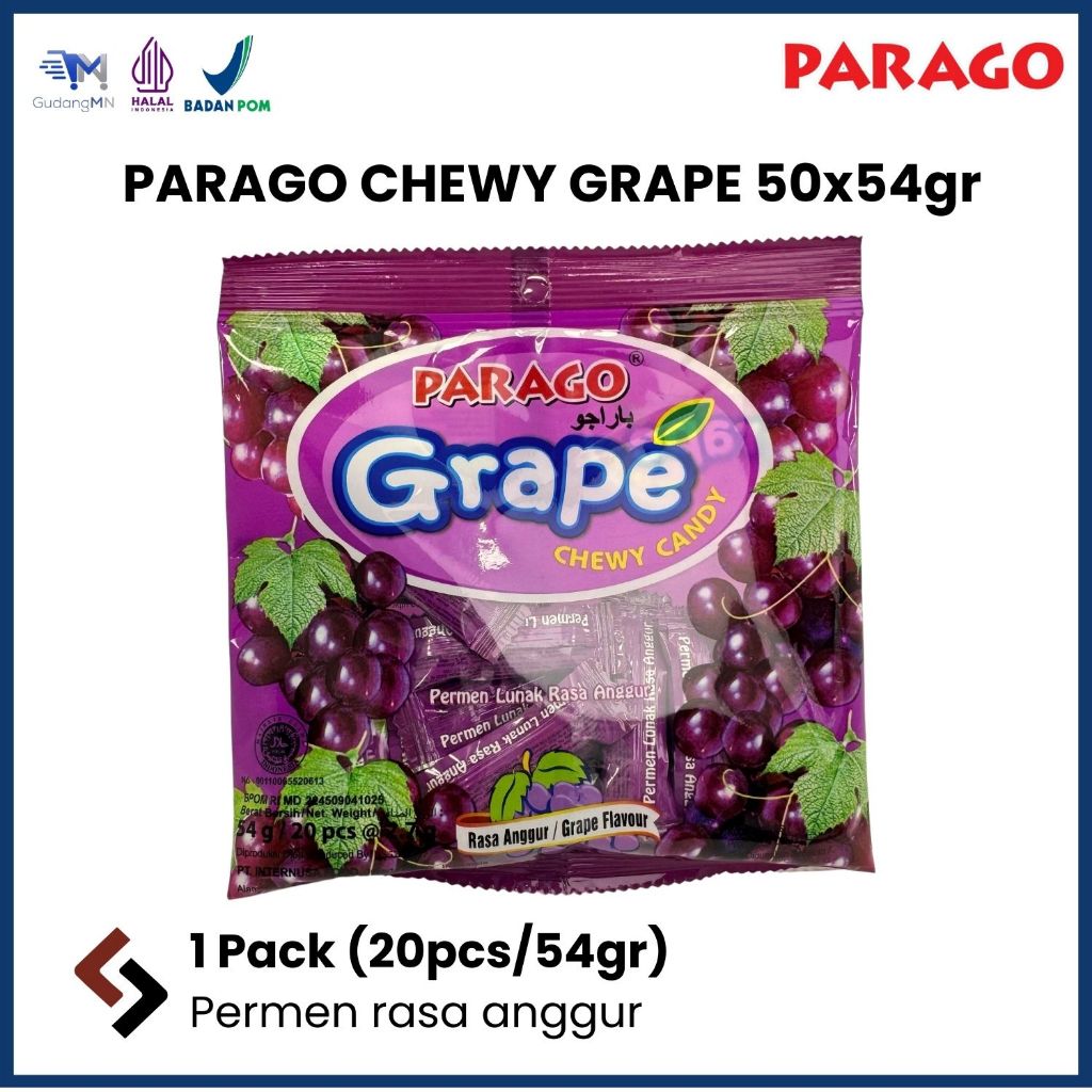 

PARAGO CHEWY GRAPE | PERMEN RASA ANGGUR 1 PACK