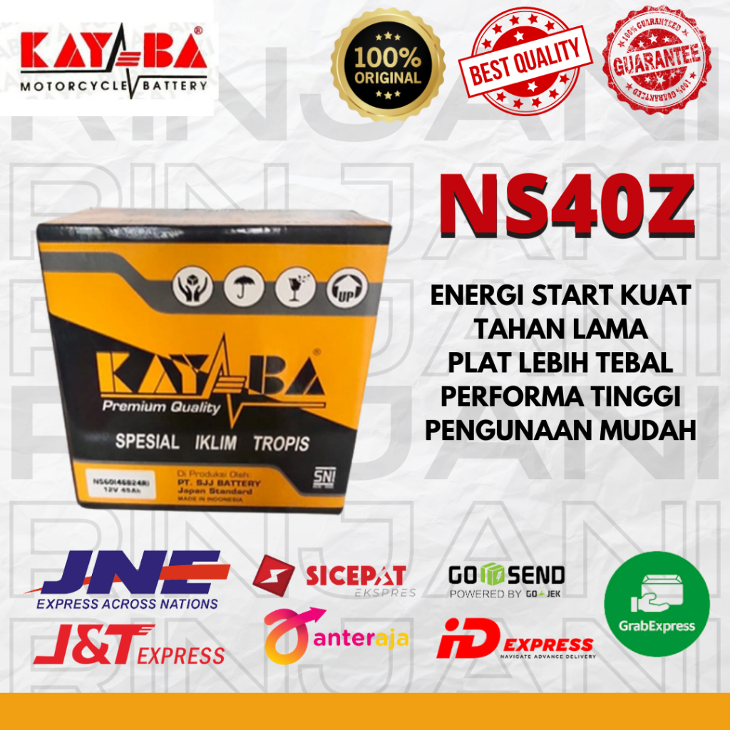 AKI MOBIL 35 AMPER KAYABA NS40Z AVANZA // XENIA // CARRY // RUSH // TERIOS // GRANDMAX // LUXIO - Ak