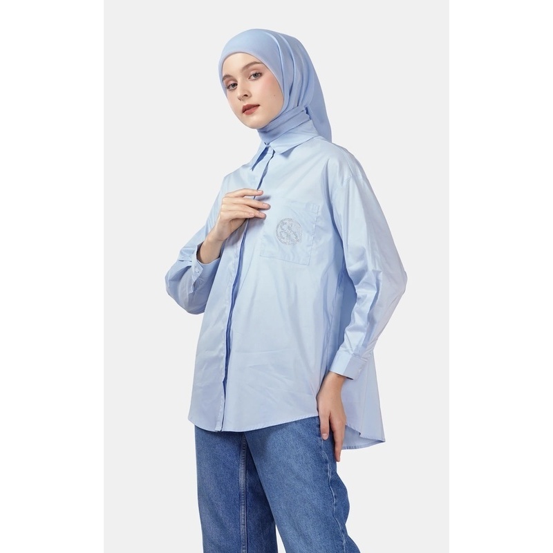 Nada Puspita - Jean Signature Shirt - Blue / Blouse