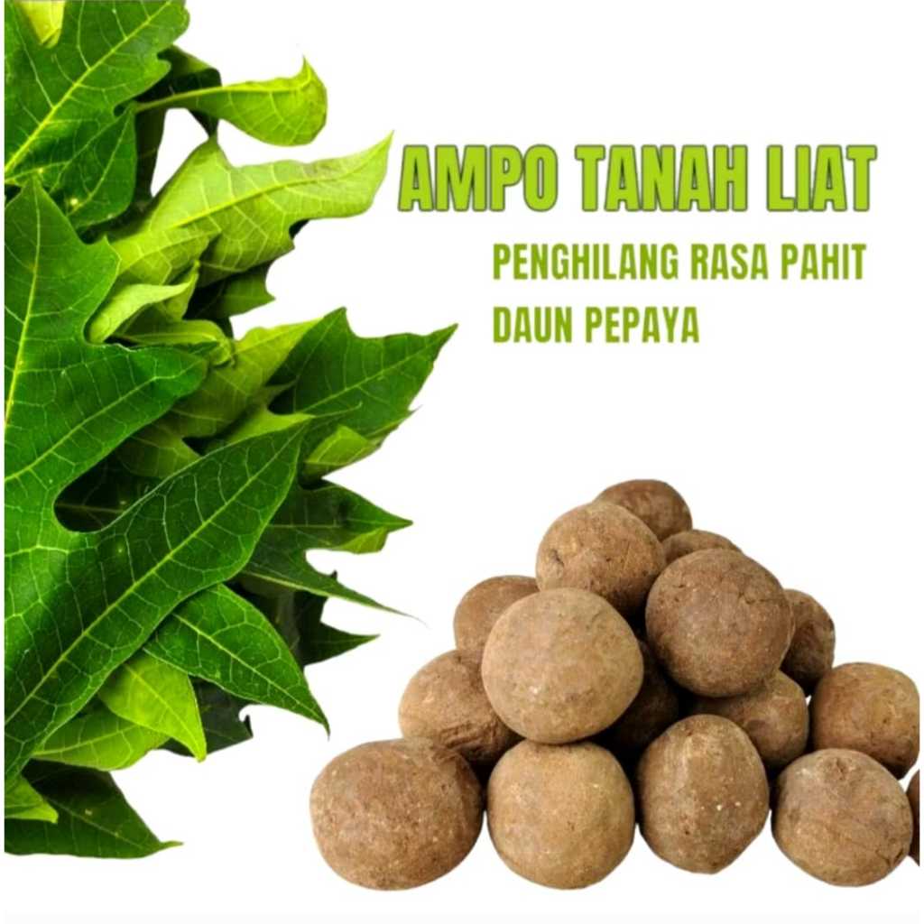 

AMPO TANAH LIAT PENGHILANG RASA PAHIT DAUN PEPAYA & PARE / LEMPUK isi 10 butir bonus 1 pcs