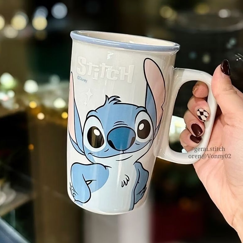 Gelas Disney Stitch Mug lilostitch Blue