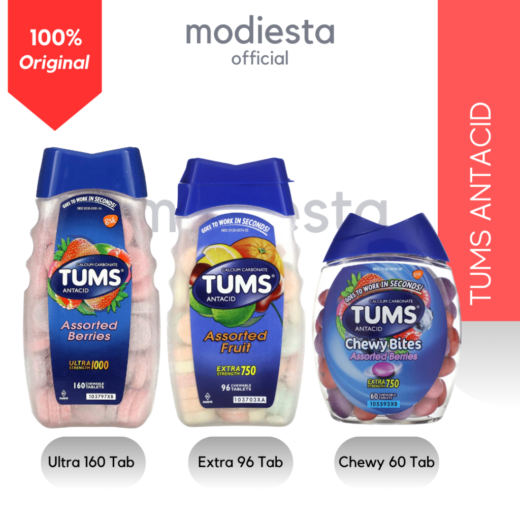 

TUMS Permen Ultra / Extra / Asam Lambung / Maag / Gerd / Gas Relief / Sugar Free / Assorted Fruit / Chewy