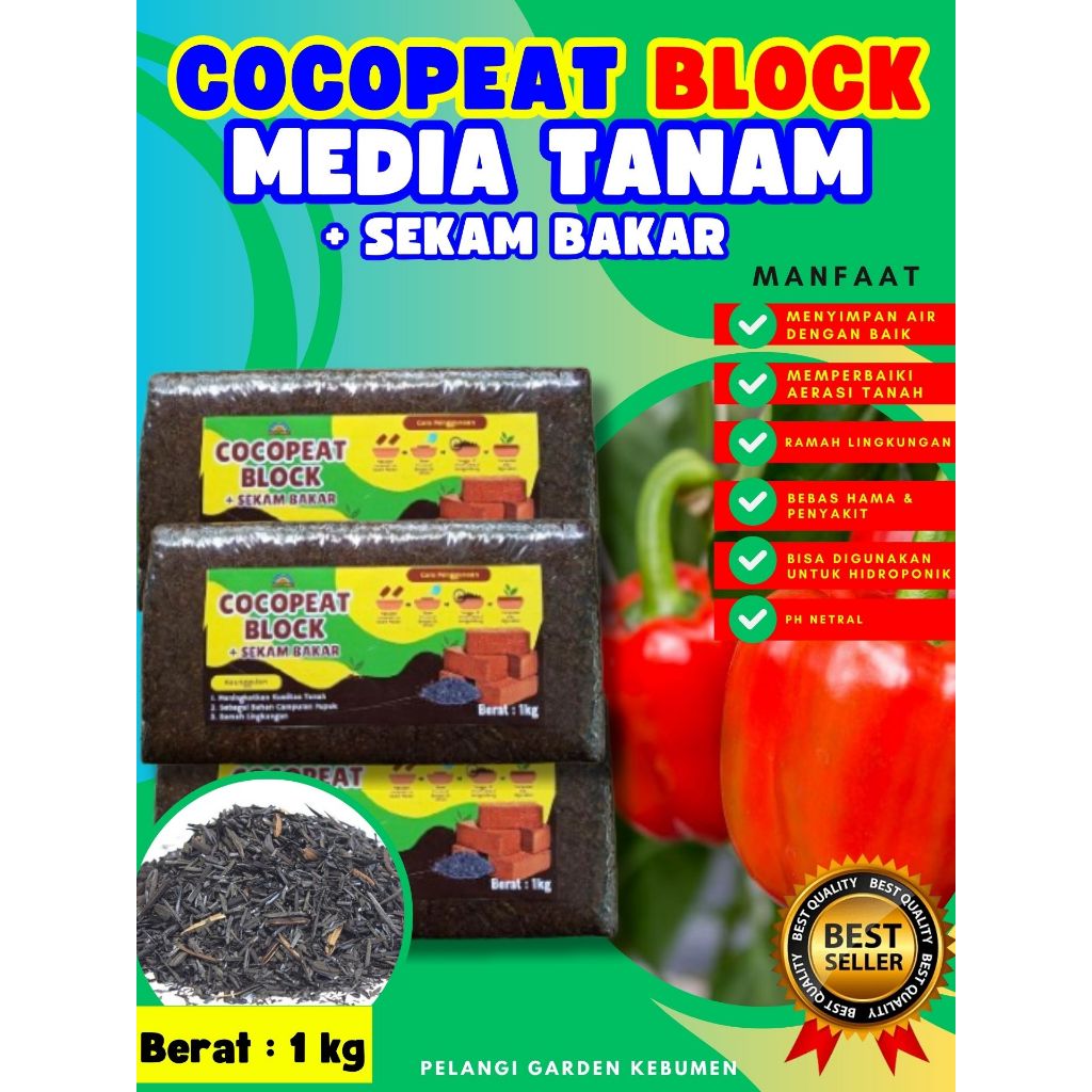 TERBAIK  Cocopeat Lembaran, Cocopeat Media Tanam, Cocopeat Media Tanam 1Kg