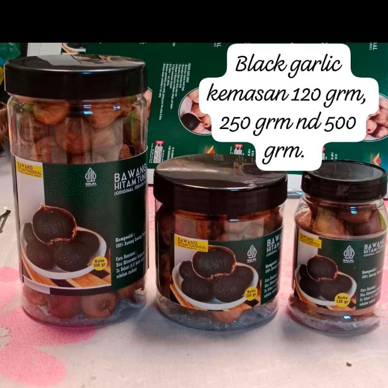 

BAWANG HITAM TUNGGAL KEMASAN 500gr / BLACK GARLIC 500 GRAM / ORIGINAL FERMENTED GARLIC AVI HERBALL / BAWANG PUTIH LANANG / KUALITAS PREMIUM / MURAH / BUKAN BAWANG PUTIH KATING / SINGEL CLOVE GARLIC