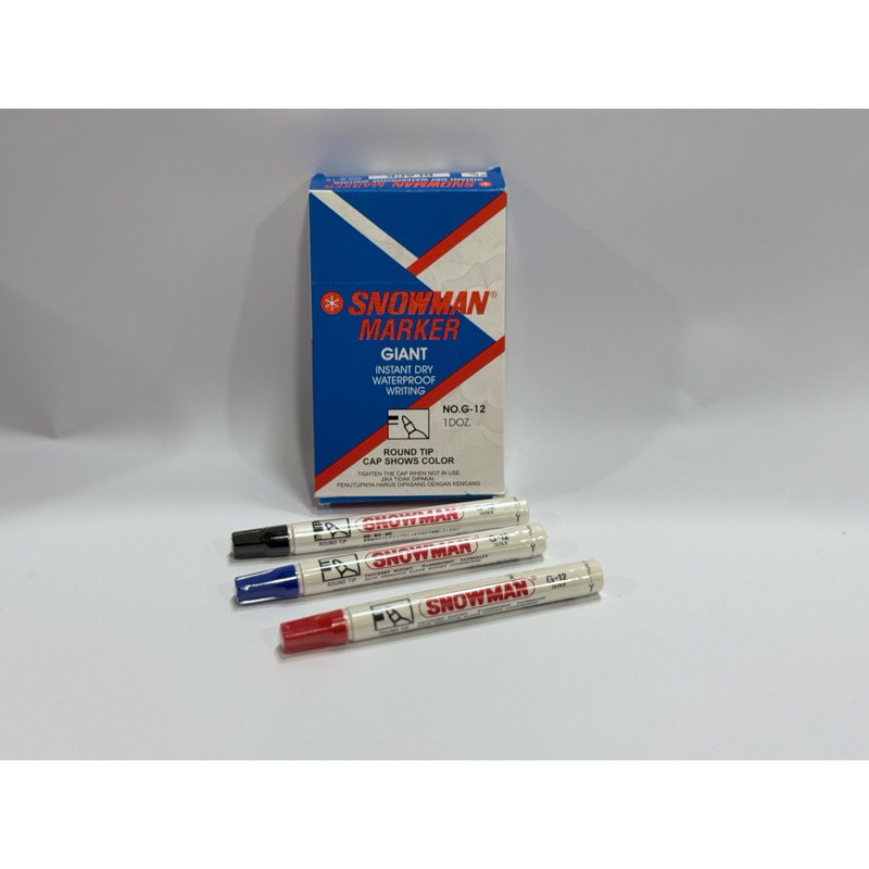 

spidol snowman marker permanent hitam/biru/merah