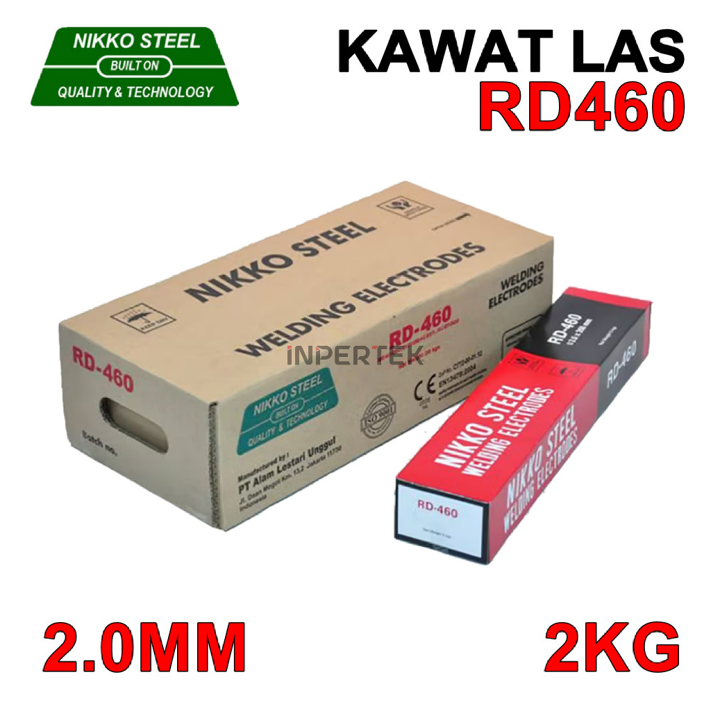 Kawat Las RD460 2mm NIKKO STEEL Elektroda RD 460 2 mm Welding Listrik 2.0 X 300 Kemasan Per 2KG